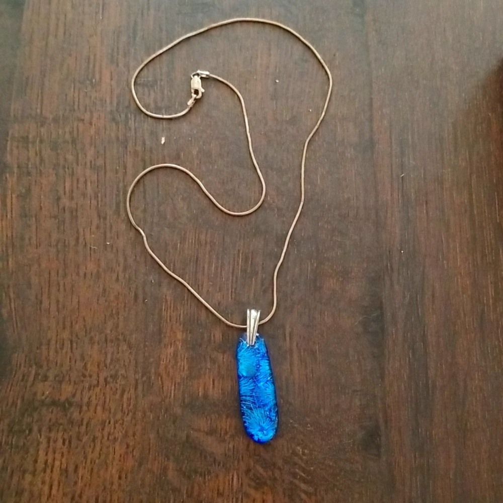 Dichroix necklace on Sterling Silver Chain
